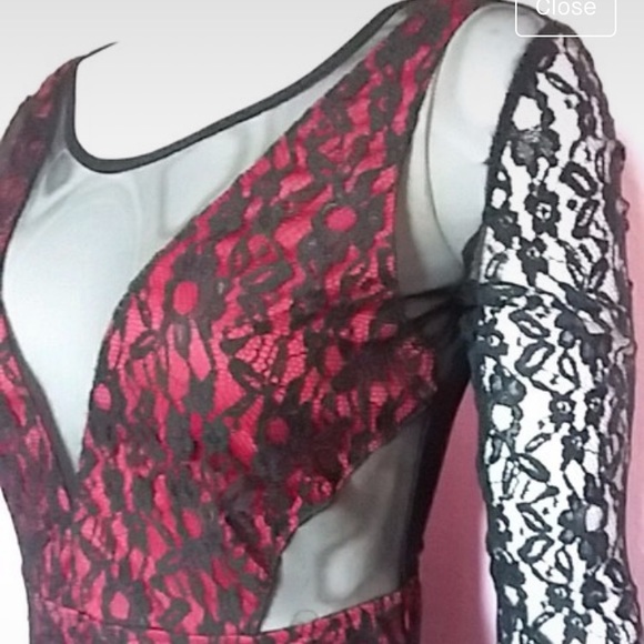 Mesh and lace dress - Picture 9 of 14